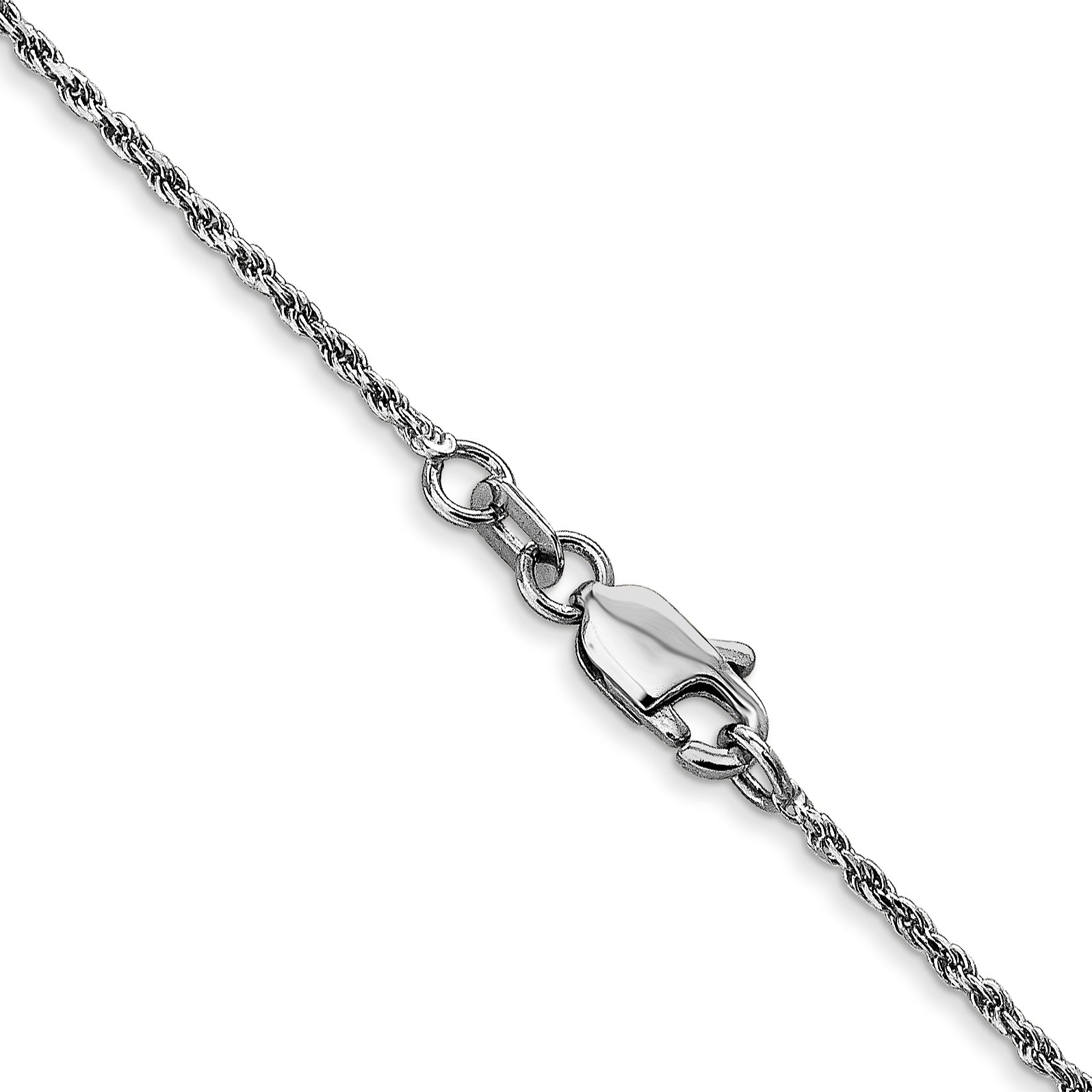 14k WG 1.15mm D/C Machine-made Rope Chain