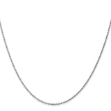 14k WG 1.15mm D/C Machine-made Rope Chain