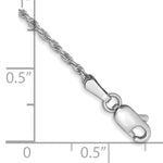 14k WG 1.30mm D/C Machine-made Rope Chain