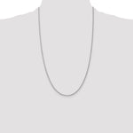 14k White Gold 1.5mm Solid Rope Chain