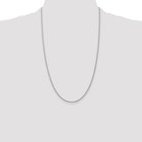 14k White Gold 1.5mm Solid Rope Chain