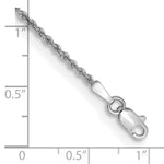 14k White Gold 1.5mm Solid Rope Chain