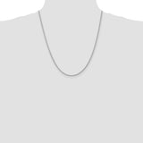 14k White Gold 2.25mm Solid Rope Chain
