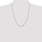 14k White Gold 2.25mm Solid Rope Chain
