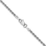 14k White Gold 2.25mm Solid Rope Chain
