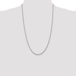 14k White Gold 2.25mm Solid Rope Chain