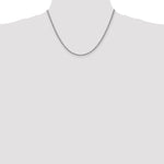 14k White Gold 2.5mm Solid Rope Chain
