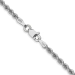 14k White Gold 2.5mm Solid Rope Chain