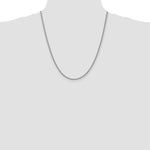 14k White Gold 2.5mm Solid Rope Chain