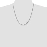 14k White Gold 2.5mm Solid Rope Chain