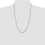 14k White Gold 2.5mm Solid Rope Chain