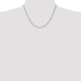 14k White Gold 2.75mm Solid Rope Chain