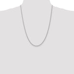 14k White Gold 2.75mm Solid Rope Chain