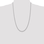 14k White Gold 2.75mm Solid Rope Chain