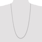 14k White Gold 2.75mm Solid Rope Chain