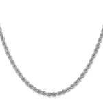 14k White Gold 3.0mm Solid Rope Chain