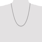 14k White Gold 3.0mm Solid Rope Chain