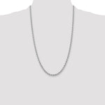 14k White Gold 3.0mm Solid Rope Chain