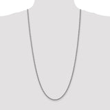 14k White Gold 3.0mm Solid Rope Chain