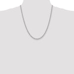 14k White Gold 4.0mm Solid Rope Chain
