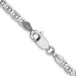 14k White Gold 3mm Concave Anchor Chain