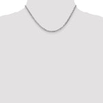 14k White Gold 3mm Concave Anchor Chain