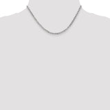 14k White Gold 3mm Concave Anchor Chain