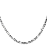14k White Gold 3mm Concave Anchor Chain