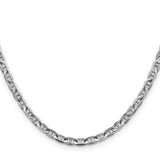 14k White Gold 3.75mm Concave Anchor Chain