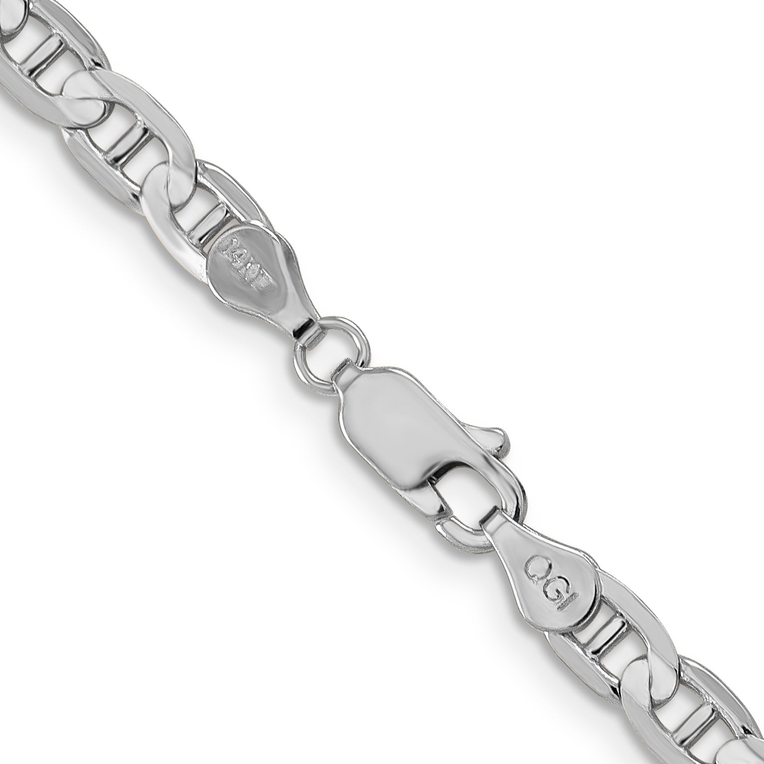 14k White Gold 4.5mm Concave Anchor