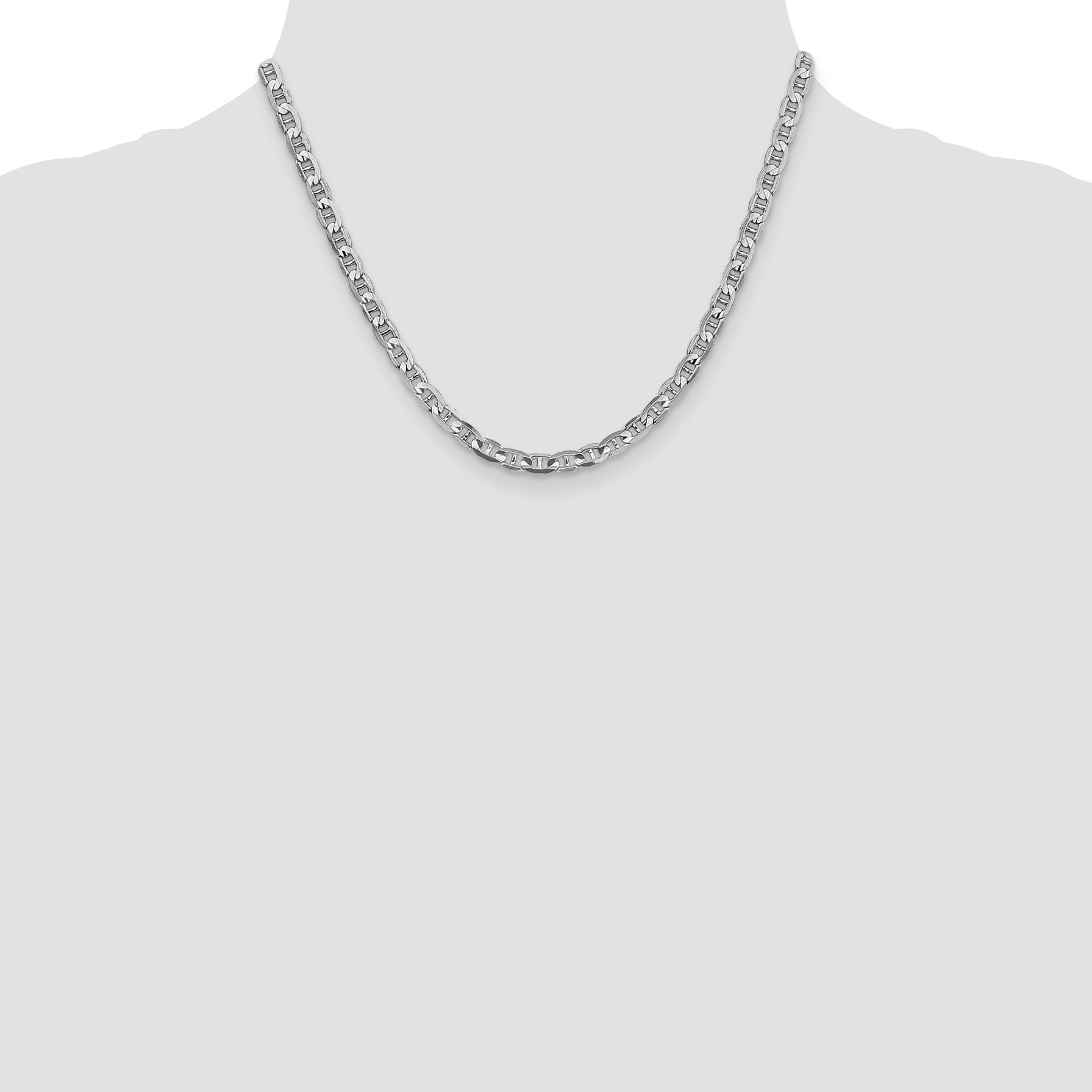 14k White Gold 4.5mm Concave Anchor
