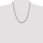 14k White Gold 4.5mm Concave Anchor Chain