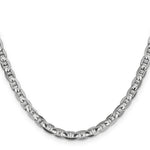 14k White Gold 4.5mm Concave Anchor Chain