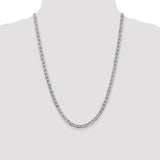 14k White Gold 4.5mm Concave Anchor Chain