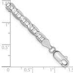 14k White Gold 4.5mm Concave Anchor Chain