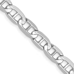 14k White Gold 5.25mm Concave Anchor Chain