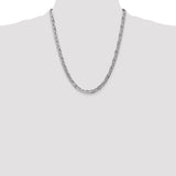 14k White Gold 5.25mm Concave Anchor Chain