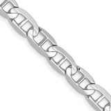 14k White Gold 5.25mm Concave Anchor Chain