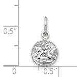 14k White Gold Small Polished Angel Charm
