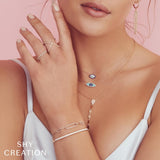 0.06CT 14K Y/G DIAMOND LADYS BAND