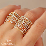 0.18CT 14K Y/G DIAMOND LADYS RING