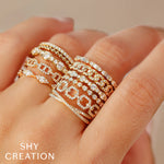 0.18CT 14K Y/G DIAMOND LADYS RING