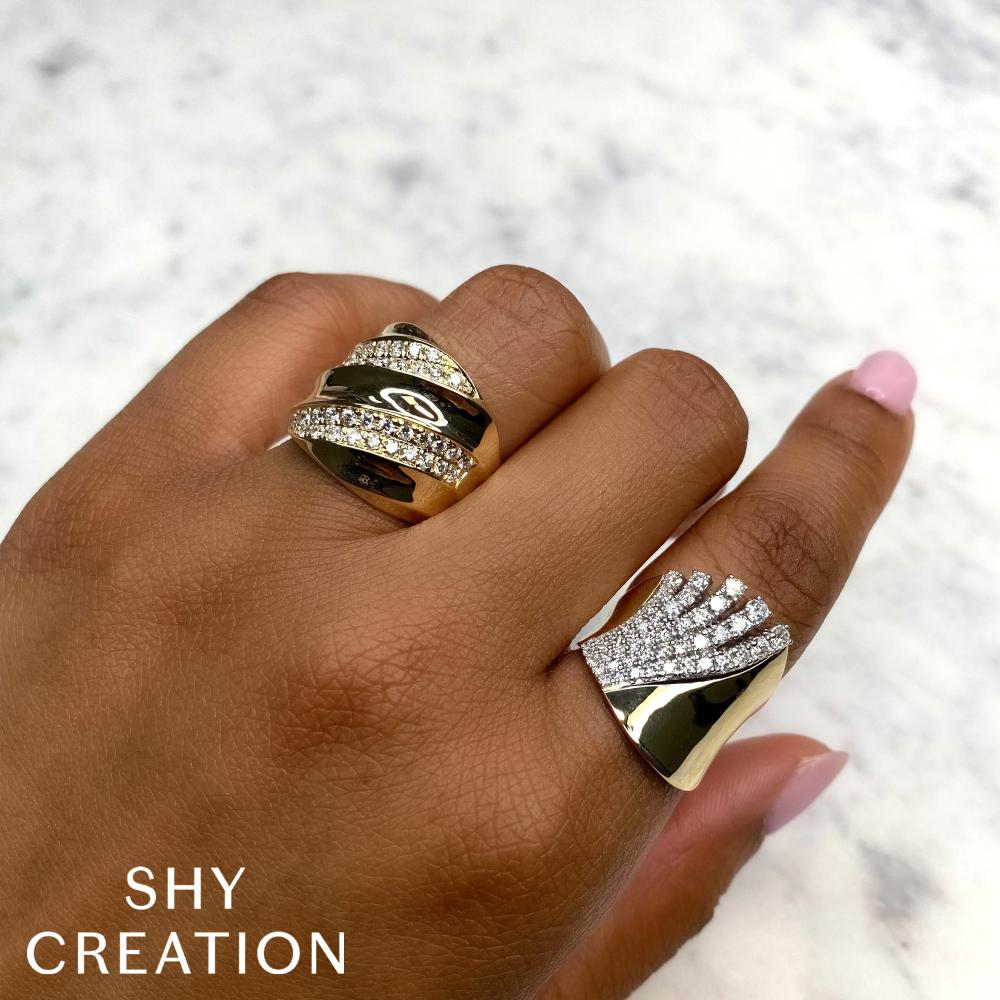 1.18CT 14K2T Y/W DIAMOND LADYS RING