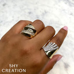 1.18CT 14K2T Y/W DIAMOND LADYS RING