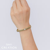 0.15CT 14K Y/G DIAMOND BANGLE