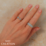 0.19CT 14K2T Y/W DIAMOND PAVE RING