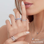 0.08CT 14K W/G DIAMOND LADYS BAND