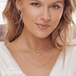 0.07CT 14K R/G DIAMOND LOVE KNOT CIRCLE NECKLACE
