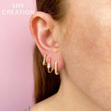 0.24CT 14K Y/G DIAMOND EARRING