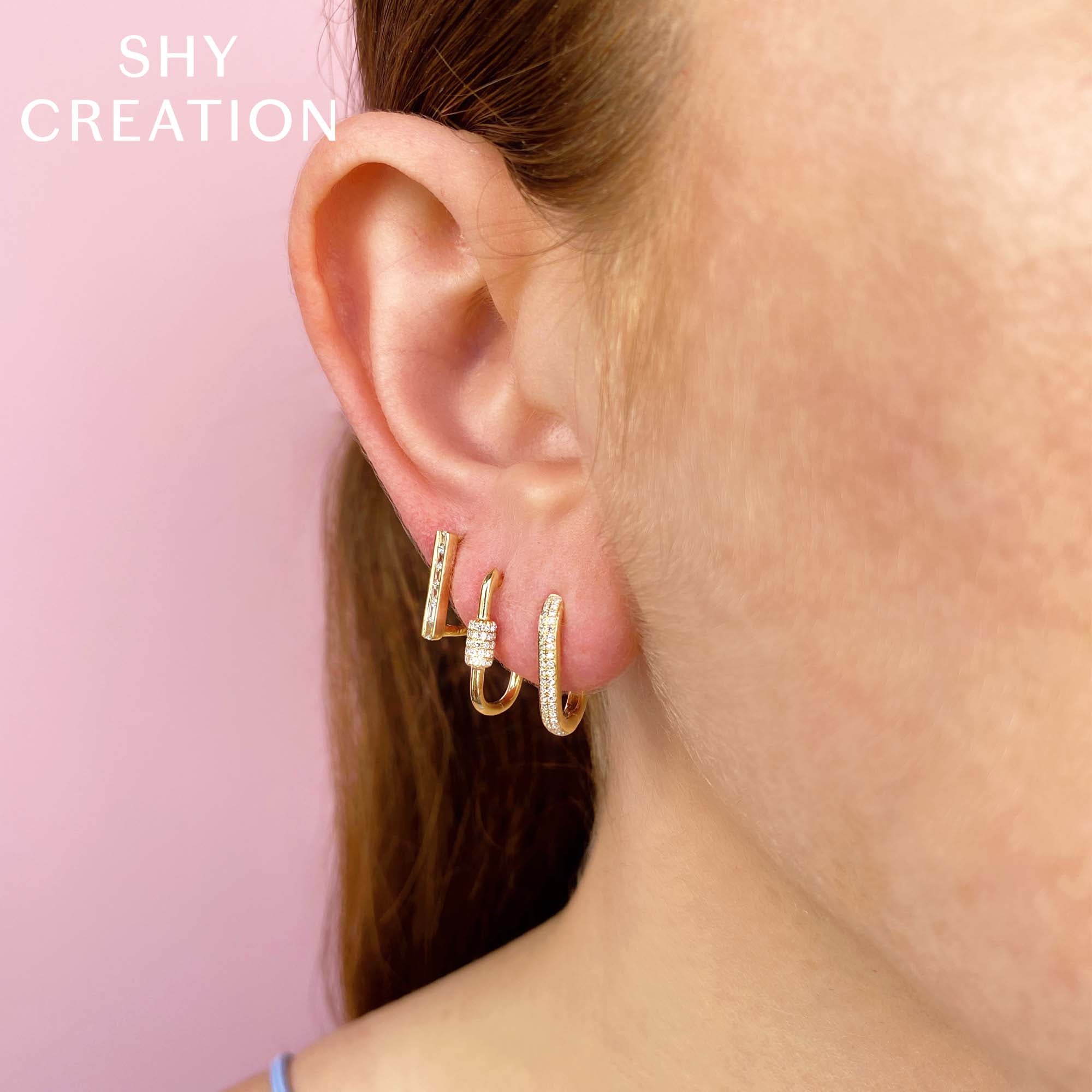0.24CT 14K Y/G DIAMOND EARRING